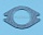 превью прокладка приемной трубы глушителя уаз 452 (уши) (d=60мм) плакированная "квадратис" от Автостем 
