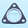 превью прокладка приемной трубы глушителя ямз 236/238 (д=58мм) маз (малый треугольник) от Автостем 