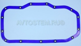 Изображение прокладка масляного картера (поддона) змз 406 синий силикон с пресс-шайбами "лв" от Автостем