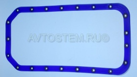 Изображение прокладка масляного картера (поддона) для а/м газ 24 синий силикон с пресс-шайбами "лв" от Автостем