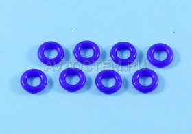 Изображение кольцо форсунки ваз 2110-15, 2170, газ 406, 405, 4216 синий силикон (к-т 8шт) "лв" от Автостем