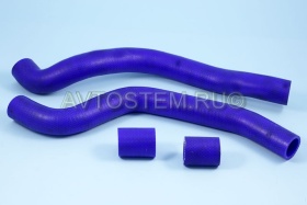 Изображение патрубки радиатора ваз 2110/11 (к-т 4шт) синий силикон "лв" от Автостем