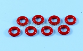 Изображение кольцо форсунки ваз 2110-15, 2170, газ 406, 405, 4216 красный силикон (к-т 8шт) "лв" от Автостем
