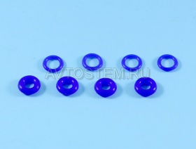 Изображение кольцо форсунки для а/м газ 3302, (дв. умз 4216 евро-4) синий силикон (к-т 8шт) "лв" от Автостем